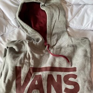 Vans Hoodie - Grey / Maroon